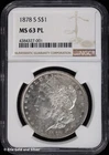 1878-S $1 Proof-like Morgan Silver Dollar NGC MS 63 PL