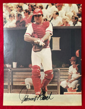 JOHNNY BENCH 1970s Cincinnati Reds Promo 8 1/2x11 Photo Card