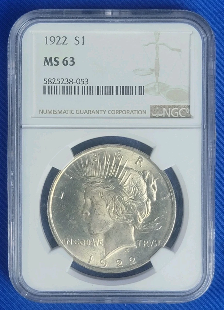 MS 63 Graded 1922 Year Peace Dollars (1921-1935) for sale | eBay