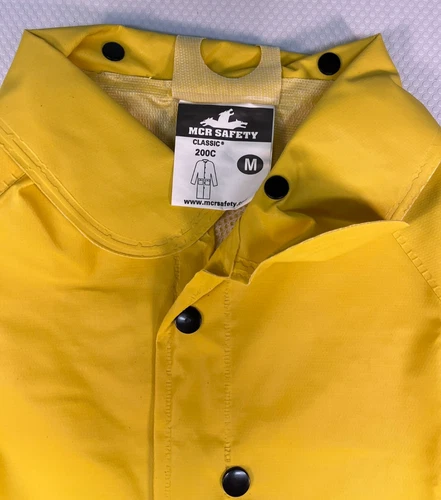 MCR Safety Rain Coat with Hood Classic 200C Size M Qty 2 image 2