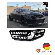 Grill Sport Kühlergrill Für Mercedes W204 2007-2014 Glänzend Schwarz Entlüftung