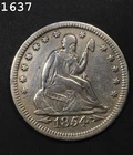 1854 Liberty Seated Quarter Arrows "VF"
