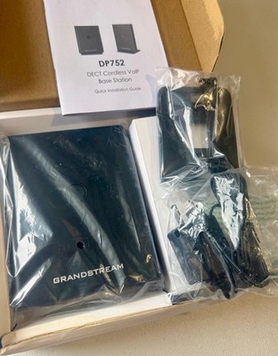 Grandstream DP752 DECT Cordless VoIP Base Station Open Box Complete w/ Adapter