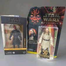Star Wars Black Series Qui-Gon Jinn Lucasfilm 50th Anniversary And Darth Maul