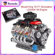 Mould King 10171 Lsx454 V8 Engine Motorized Simulation Model Electrically Drive