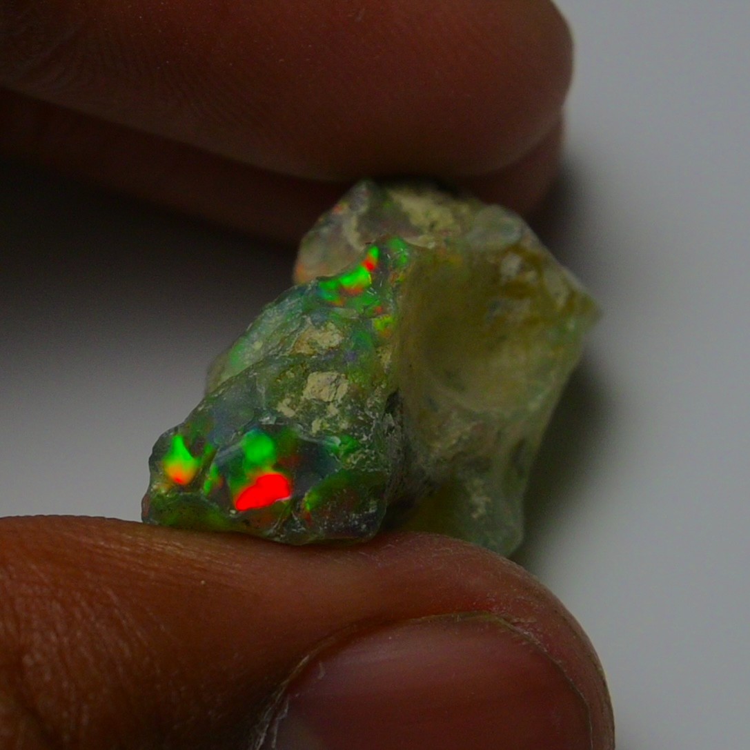 Natural Opal Rough 17.75 Cts Dry Ethiopian Opal Rough, Welo Opal Raw Fire Opal