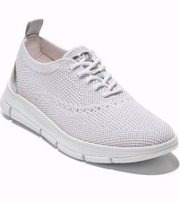 Cole Haan ZEROGRAND Renley Stitchlite Oxford White Silver Womens Size 8.5 W35334