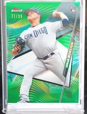 Topps 2020 Finest Adrian Morejon RC Green Refractor #99 /99 San Diego Padres