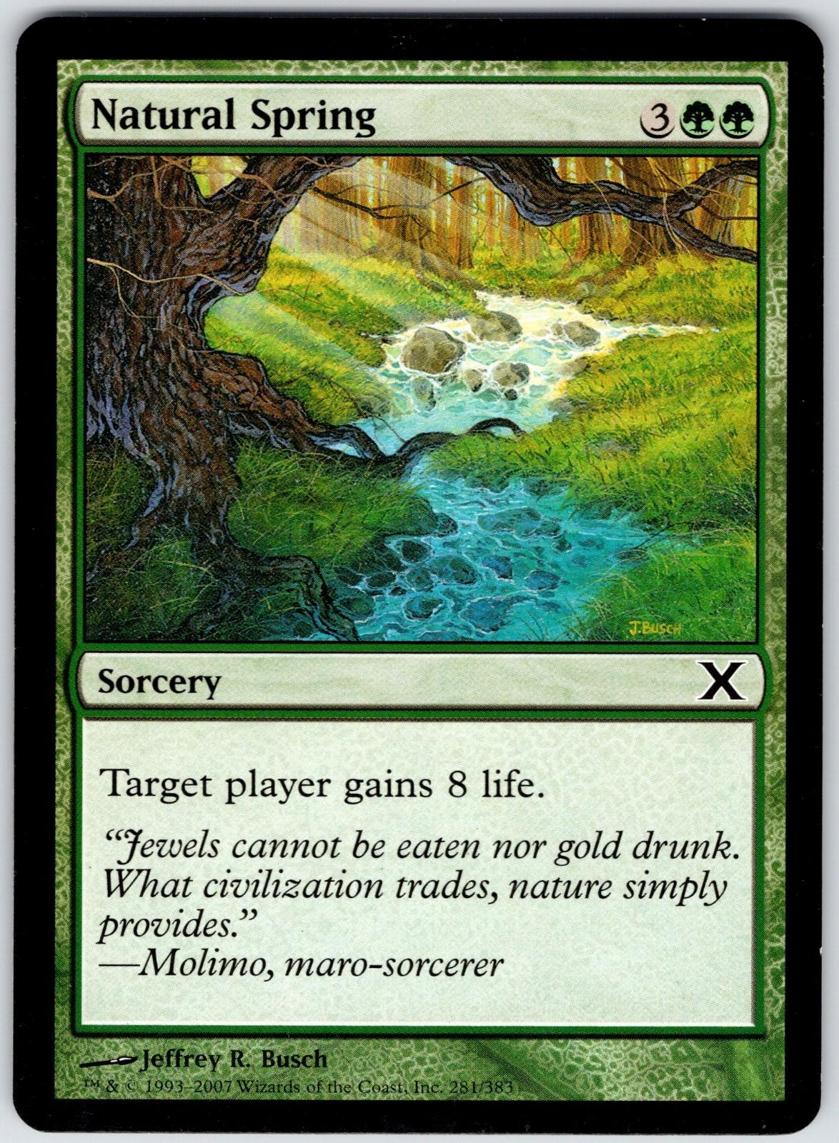 Natural Spring 281 Common 10th Edition Magic: The Gathering Lightly Played
