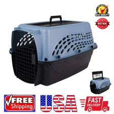 24'' Pet Cat Cage 2 Door Top Load Dog Travel Kennel Carrier15 Lbs Carry Handle