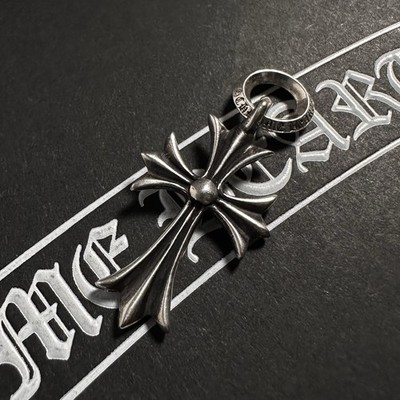 Chrome Hearts Tiny CH Cross Charm Pendant 925 Sterling Silver