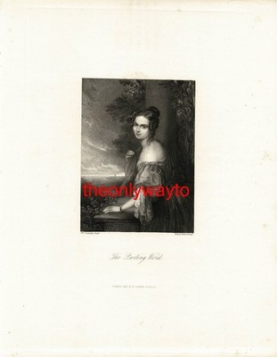 Das Abschiedswort, viktorianische Schönheit, romantische Buchillustration (Druck), 1846