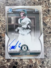 2023 Bowman Draft - Chrome Prospect Autographs Jonah Cox #CDA-JCO (AU, RC)
