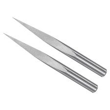 2pcs 0.1mm Tip Width 1/8" Shank 10 Degree 3-Flute Engraving Carving V Groove Bit