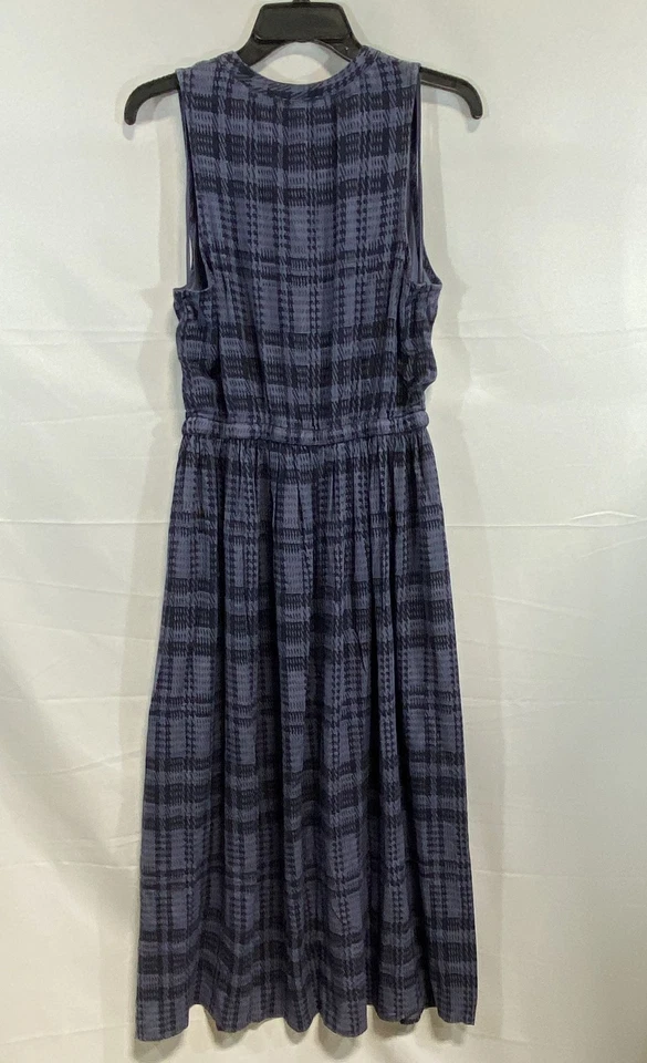 Espléndido Vestido Midi Para Mujer Azul Negro Glen A Cuadros Talla S Nuevo Con Etiquetas Foto 2 de 4