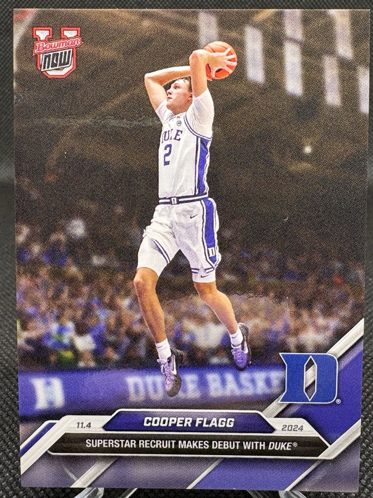 Cooper Flagg - 2024-25 Bowman U Now #1 Rookie Card RC Duke Debut NR-MT