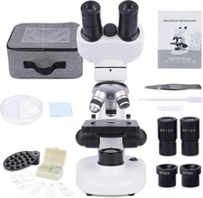 Professional Binocular Biological Microscope 40X-1000X for Students & Adults 
