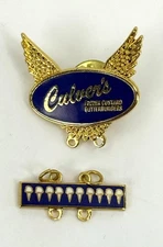 Culver's Frozen Custard ButterBurgers Winged Lapel Pin w/ Dangle Bar Paragon