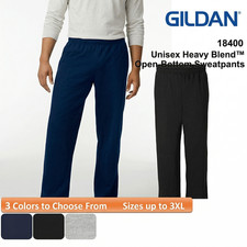 Gildan 18400 Unisex Heavy Blend Open Bottom Sweatpants No Pocket Up To 3XL