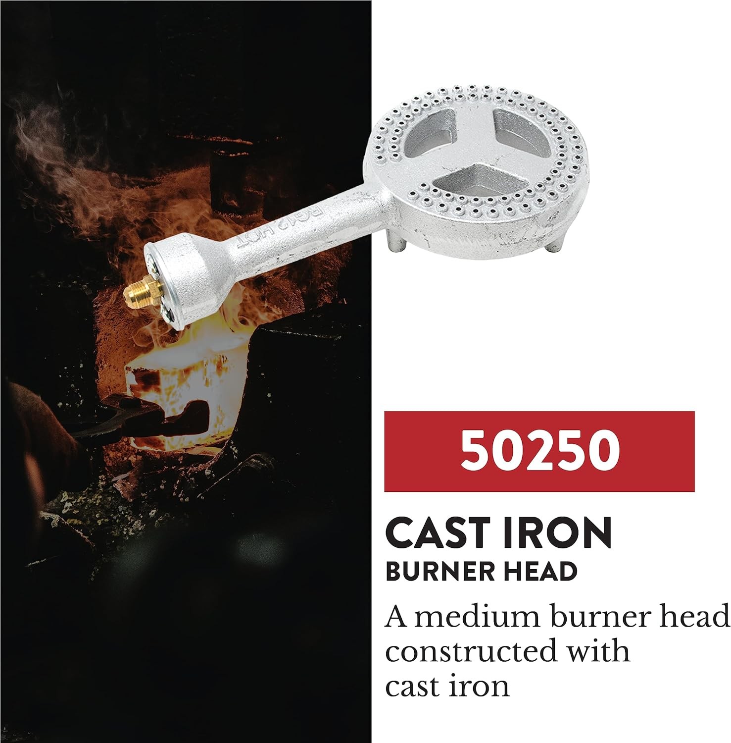 Universal Cast Iron Propane Burner Head – Fits Gas One, Bayou, Camp Chef, More