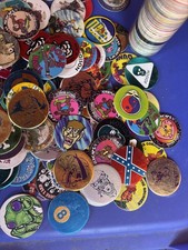 Vintage 90 s POG Collection Lot 100 POGs w Tube Carry Case Classic Collectibe