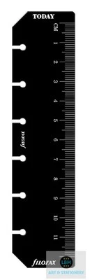 Filofax Pocket size Black Ruler / Today Page Marker Organiser Refill 213609-NP