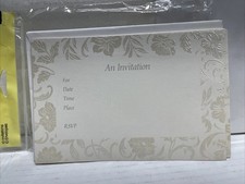 American Greetings Invitation Embossed 20 Cards/20 Envelopes 6x4"