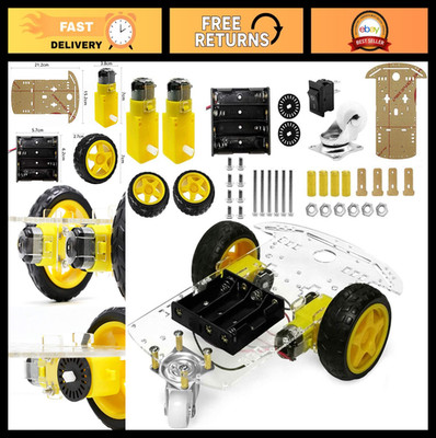 DIY 2WD Smart Robot Chassis Kit - Robotics Car with Speed Encoder & Battery Box