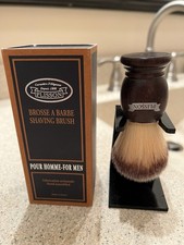Plisson Synthetic Shaving Brush Made in France , Stand Included, RARE