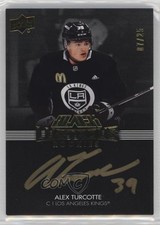 2021 SPx UD Black Lustrous Rookie Signatures Gold 7/25 Alex Turcotte Auto 1q9a
