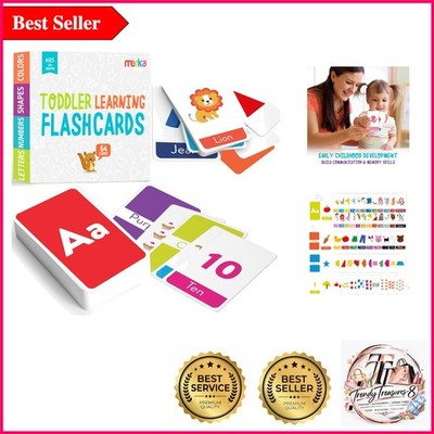 Interactive Toddler Alphabet & Number Flash Cards   64 Vibrant Double-Sided C...