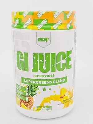 GI Juice Supergreens Blend Pineapple Banana 15.13 oz bb5/28
