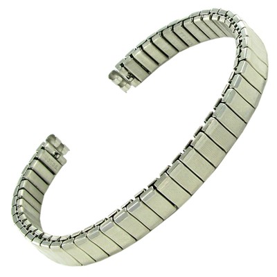 8mm Hirsch Stainless Steel Silver Tone Ladies Twist-O-Flex Watch Band