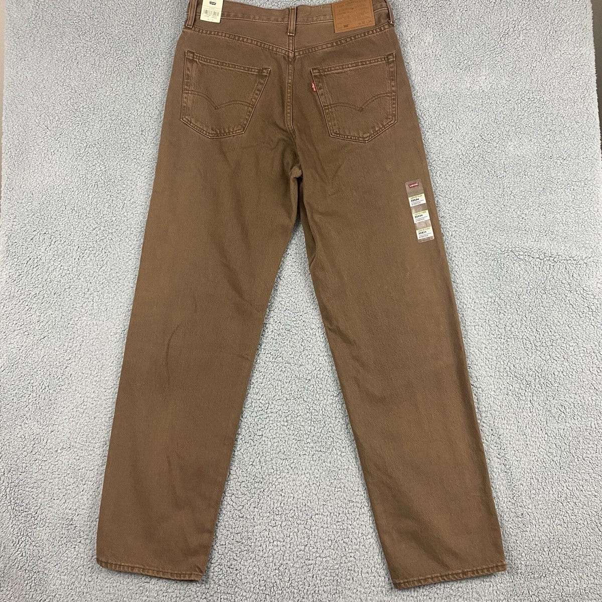 Levi's 568 Jeans Mens 32x34 (Fits 33x33) Brown Flex Baggy Loose