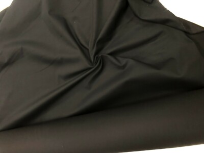 BLACK STRETCH COTTON SATEEN FABRIC Dress Clothing Material 97% COTTON 3%  SPANDEX | eBay