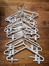 Vintage Rubber Metal Hangers With Clips Lot Of 11 Total