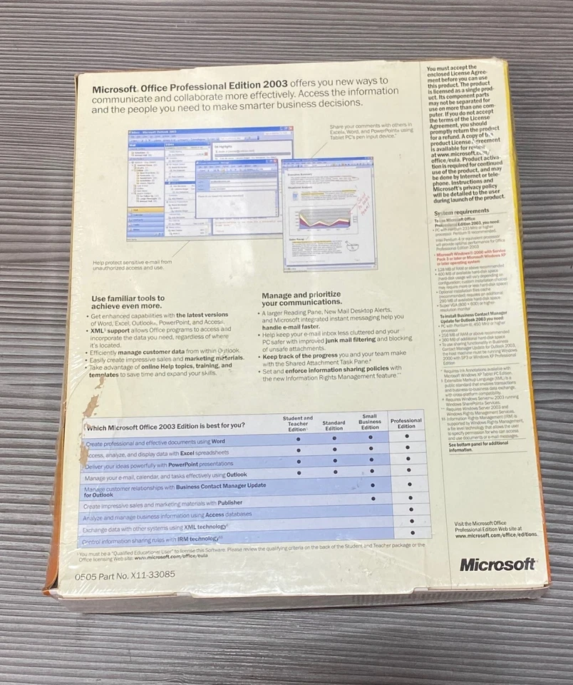 Microsoft Office 2003 Professional sealed new  -  Free delivery - Image 3 of 4
