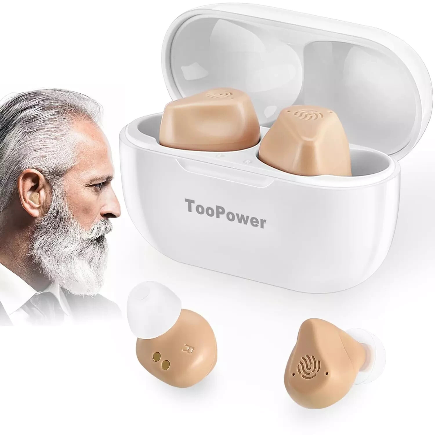 Hearing Amplifier for Seniors & Adults Rechargeable with Noise Devices for Super