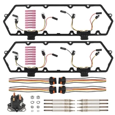 For7.3L 94-97 Ford Powerstroke Diesel Glow Plugs Gasket & 8 Glow Plugs+Relay