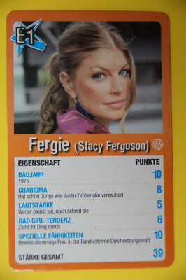 Fergie - Black Eyed Peas - 2005 Top of the Pops card - card published in Germany