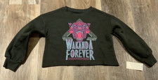 Girls' Black Panther Wakanda Forever Dreamy Fleece Sweatshirt Black S 6/6X 