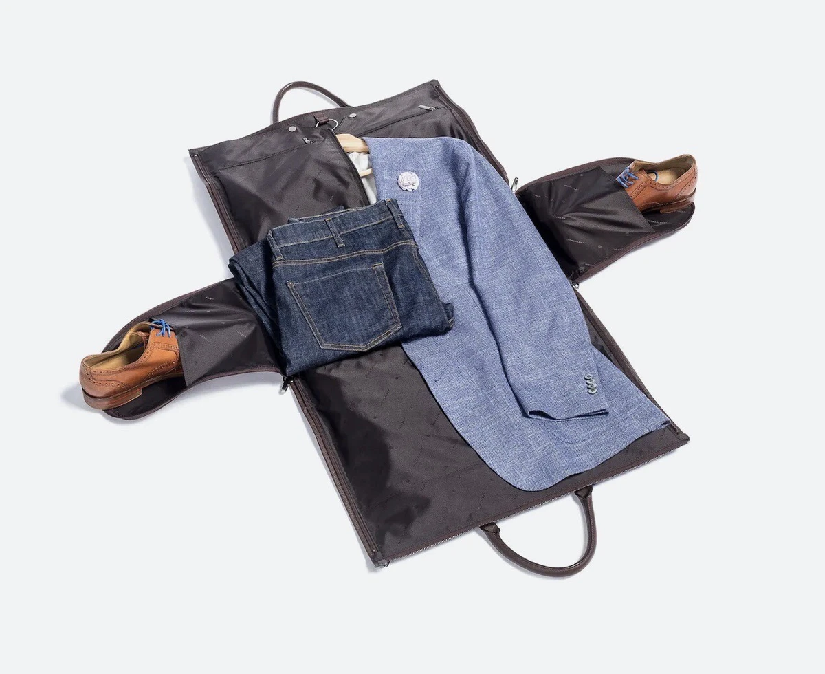 Hook & albert sales leather garment weekender bag