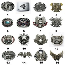 Skull Western Music Cowboy Cowgirl Wildlife Belt Buckle Mix Style Stock in US