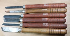 Vintage 6 Piece Sears Craftsman Professional Wood Turning Lathe Chisels USA