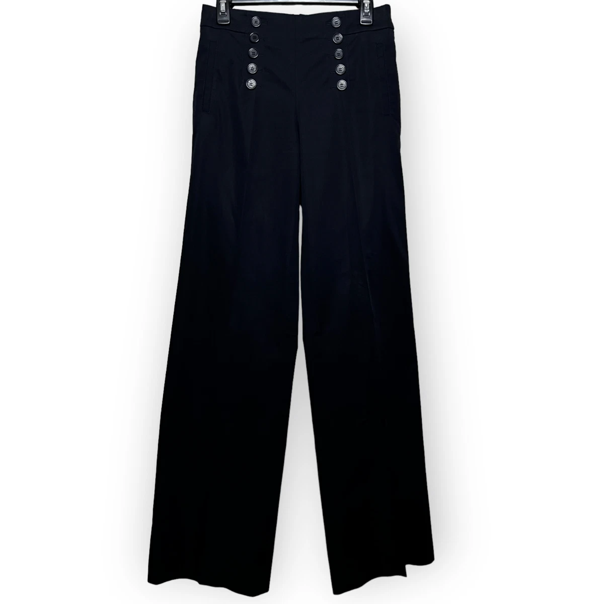 High-rise wide-leg sailor trousers