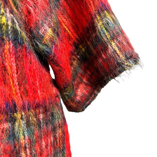 Ben Nevis Jenners Mohair Blend Red Plaid Pullover 3/4 Slv Jacket w/Tie Scotland - Picture 7 of 20