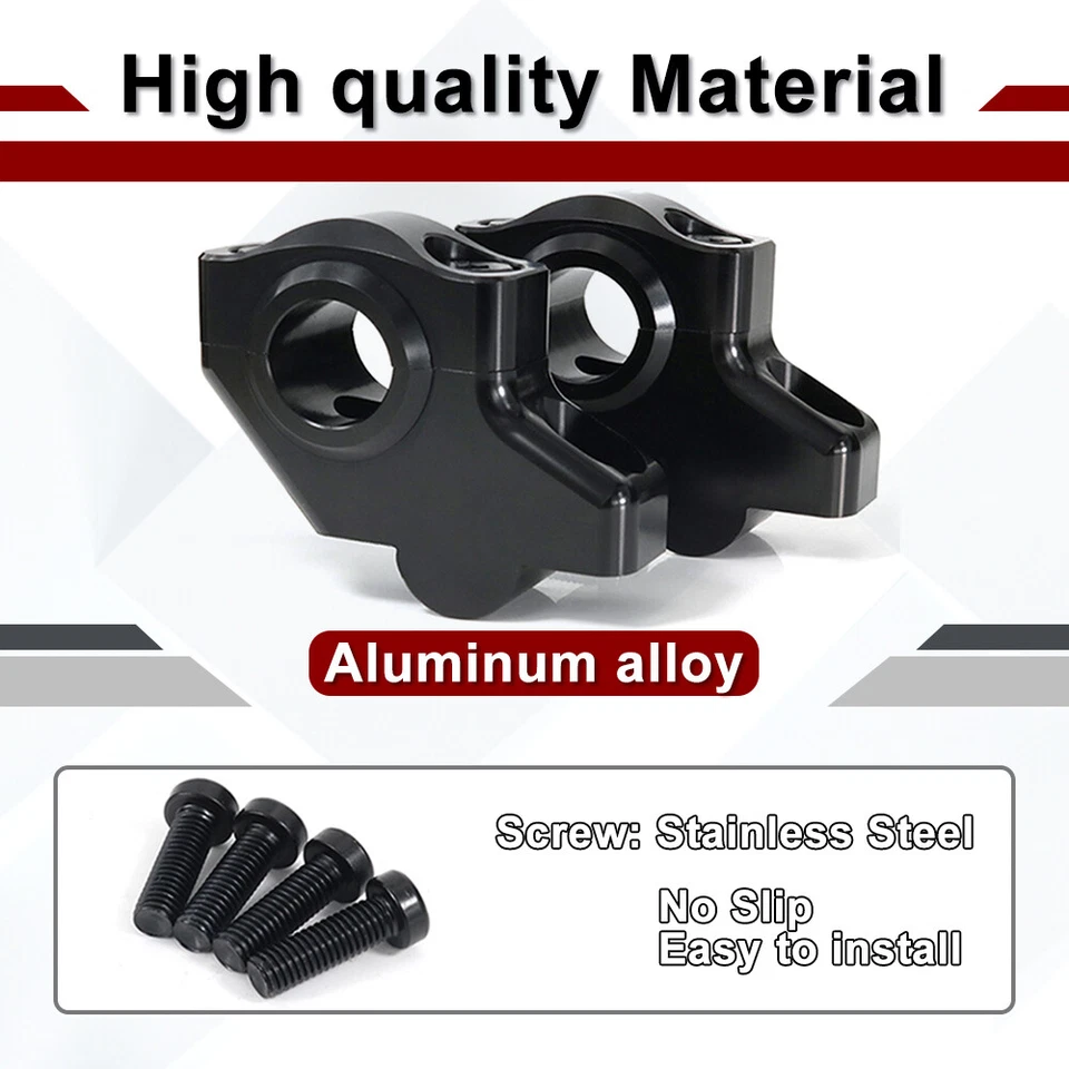 Fit For BMW F800ST F650GS F650CS 7/8" Alloy Offset Handlebar Risers Clamp - Image 3 of 4