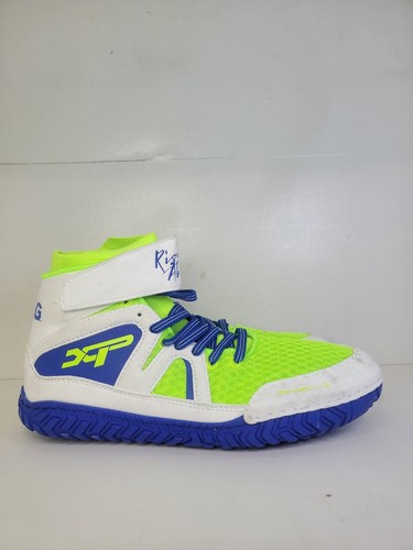 Xtreme Pro Wrestling Shoes Youth Sz 6 UK Sz 5 Aggresors Boxing Blue Green MMA - 第 1/6 張圖片