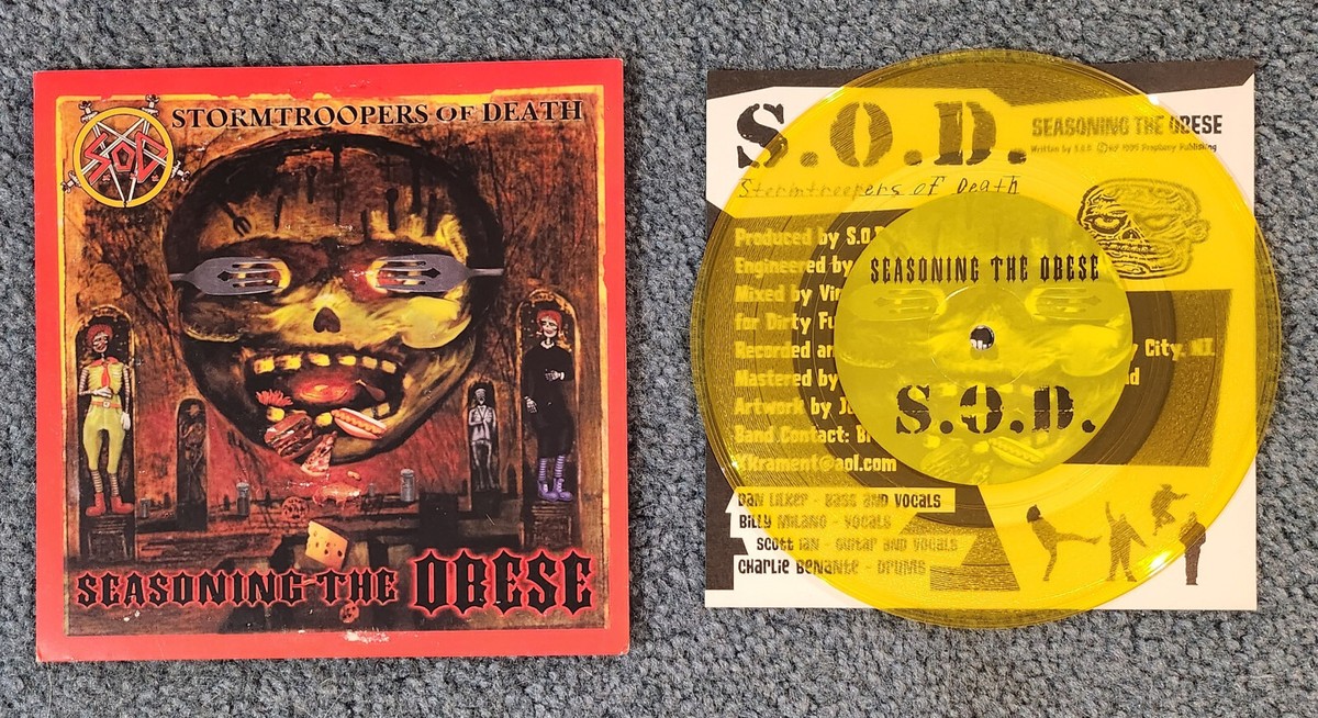 SxOxD/Yellow machinegun スプリット7インチレコード S.O.D. Seasoning the Obese Yellow Machinegun 7