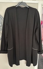 Evans 28 Bnwt Black Edge To Edge Long Sleeve Jacket